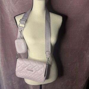 GUESS Lavender Quilted Crossbody Bag